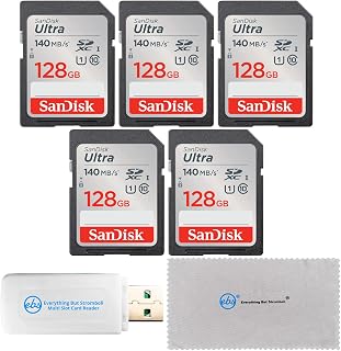 SanDisk 128GB Ultra - 5 Pack UHS-I Class 10…
