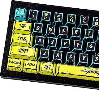 Compare JOMKIZ PBT Keycaps  Japanese Manga Theme Keycaps Set, 131 Keys Cherry Profile DyeSub Custom Keycap, Cyberpunk 2077 Minimalist Style Key Caps for 60%, 65%, 75%, 100% Cherry MX Mechanical Keyboard at KSA Price