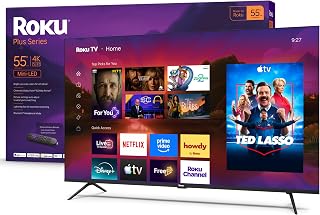Compare Roku 55Inch Smart TV  Plus Series, 4K QLED MiniLED TV  RokuTV at KSA Price