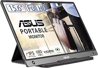 Compare ASUS ZenScreen 15.6" 1080P FHD Portable Monitor MB16AH  IPS USBC & HDMI Travel Display With Smart Cover, Flickerfree and Blue Light Filter for Laptop & MacBook at KSA Price