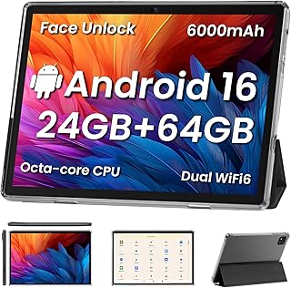 Android16 Tablet,10inch Tablets, Octa Core CPU, 24GB+64GB+512GB…