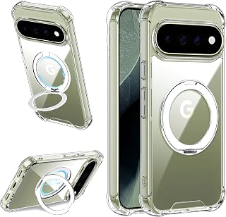 Compare Lemxiee Magnetic Case for Google Pixel 11 Pro XL Case with 360° Rotating Stand, Compatible with MagSafe Protective Case, Transparent Mobile Phone Case at KSA Price