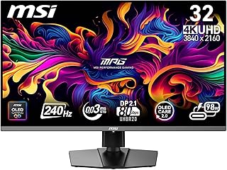 Compare MSI MPG 322URX QDOLED computer flat panel 80 cm 31.5" 3840 x 2160 pixels 4K Ultra HD Black at KSA Price