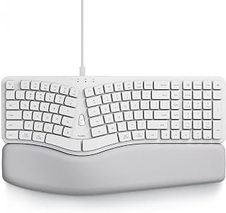 Compare Nulea Ergonomic Split Keyboard Wired with Curved Layout and Palm Rest at KSA Price