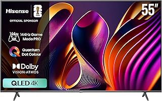 Compare Hisense 55inch 4K Full Array Local Dimming,Smart TV,QLED,AI Sport Mode,Smooth motion,DTS,144Hz Game Mode Pro,Voice control,DolbyVision IQ,DolbyAtmos,Airplay,120High Refresh Rate,Built in Subwoofer at KSA Price