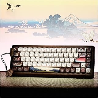 Compare XVX MU68 FujiWave Mechanical Keyboard with Solid Wood Shell, 65% 68Key HotSwap Keyboard with Prelubed Linear Switches, PBT 5Side DyeSub MOA Keycaps, TriMode Gasket Mount for Mac & Windows at KSA Price