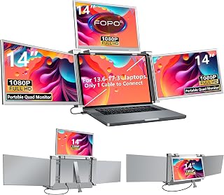 14 Laptop Screen Extender Portable Monitor, Quad…