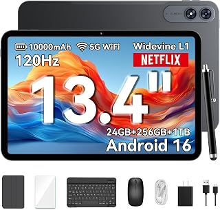 Compare 13 inch Best Android 16 Tablets 2026 with Keyboard Large Screen Tablets at KSA Price