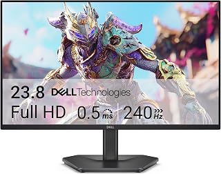 Compare Dell 24 Gaming Monitor  SE2426HG, Full HD 1920x1080, 240Hz, Fast IPS, 0.5ms, AMD FreeSync Premium, 99% sRGB, HDR10, VESA 100x100mm, DisplayPort, 2 HDMI, 3 Year Warranty, Black at KSA Price