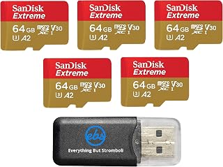 Compare SanDisk 64GB Micro Extreme Memory Card 5 Pack Compatible with DJI Drones at KSA Price