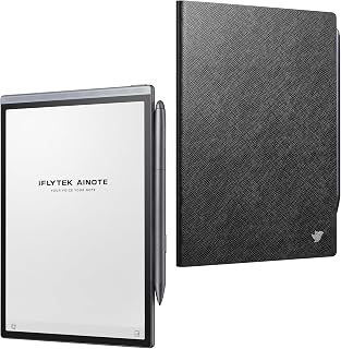 Compare AINOTE Air 2 EInk Tablet with Black Protective Case – Slim & Lightweight PU Leather Cover with 8.2" iFLYTEK Air2 Tablet, Ideal for NoteTaking and EPaper Use at KSA Price