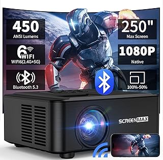 Projector,1080P NATIVE Projector with Wifi and…