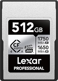 Compare Lexar 512GB Professional CFexpress Type A Silver 4.0 Memory Card, for Photographers, Videographers, Up to max 17501650 MBs, 8K Video LCAEXS4512GRNENU at KSA Price