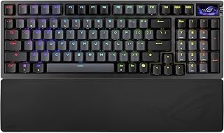 Compare ASUS ROG Azoth 96 HE Wireless Hall Effect Gaming Keyboard – 96% FullSize, TriMode, Hot Swappable Magnetic Switch, Rapid Trigger, Speed Tap, 8K Hz Polling, Color OLED Screen, ABS Keycaps – Black at KSA Price