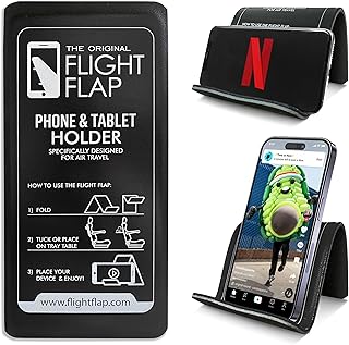 Airplane Phone Holder, Foldable Cell Phone Stand (Black)…