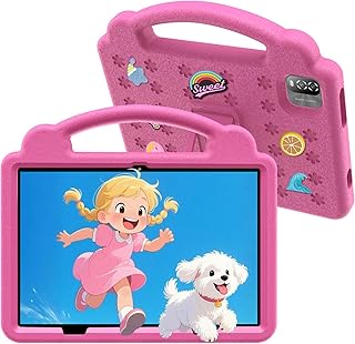 10 Inch Kids Tablet with Case, Android 15 Tablets…