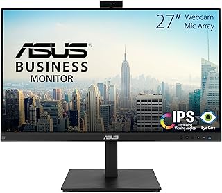 Compare ASUS BE279QSK Video Conferencing Monitor  27 inch, Full HD, IPS, Frameless, Full HD Webcam, Mic Array, Stereo Speakers, Ergonomic Design, HDMI, Eye Care, MiniPC Mount Kit, Wall Mountable at KSA Price