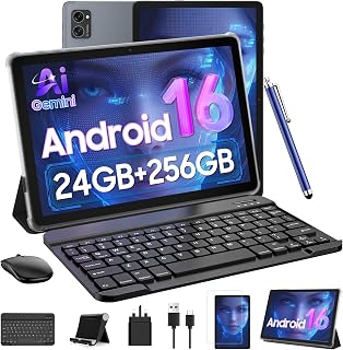 TABWEE T20 10 Inch Android 16 Tablet with…
