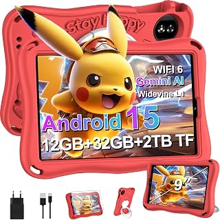2026 Kids Tablet 9 Inch Android 15 with 12GB RAM +…