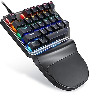 Compare MOTOSPEED K27 OneHanded Mechanical Mini Gaming Keypad 27 Keys, 9 LED Backlit USB Wired Mechanical Gaming Keyboard for Pro Keyboard ComputerPCDesktopLaptopMac at KSA Price