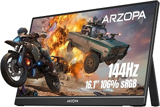 ARZOPA 16.1'' 144Hz Portable Gaming Monitor,…