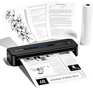 Compare Phomemo M832 Portable Thermal Printer, Bluetooth Wireless Printer for Travel, Home, Office, Outdoors, Support 2’’, 3’’, 4’’ and A4 Thermal Paper, Compatible with Android and iOS, Black, 300dpi at KSA Price
