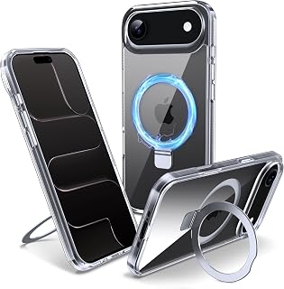 Compare Magnetic Stand Case for iPhone Air Invisible Kickstand Compatible with MagSafe  Non Yellow and NonSlip Shockproof Clear Phone Case 6.5" Clear at KSA Price
