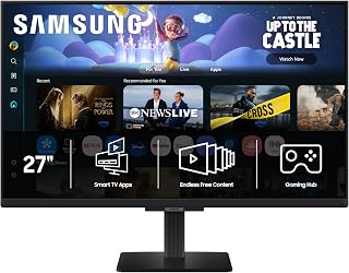 Compare Samsung 27Inch M5 M50F Series FHD Smart Monitor with Streaming TV, Speakers, HDR10, Gaming Hub, Multiple Ports, Workout Tracker, Vision Accessibility Tools, Black, LS27FM502ENXZA at KSA Price