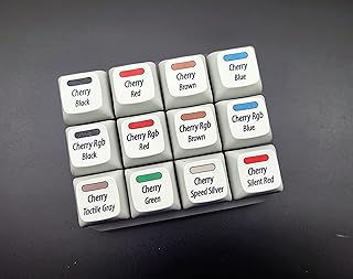 Compare Max keyboard Cherry MX Switch Tester Sampler 12Key Mechanical Keyboards Testing Tool with Printed PBT Keycaps at KSA Price