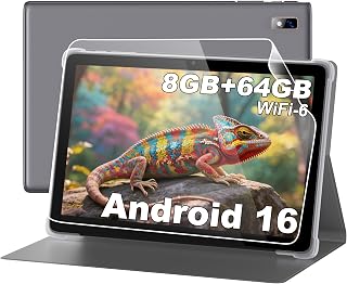 BYYBUO Tablet,10.1 inch Android 16 Tablets 8GB…