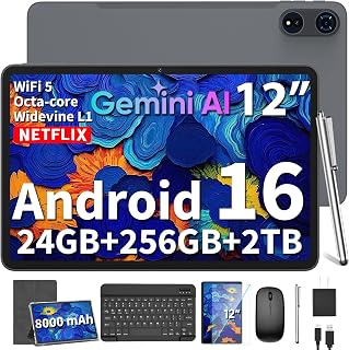 2026 12 Inch Large Tablet, Android 16 Tablet…