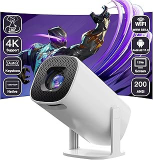 Mini Projector Native 1080P FHP & 4K Support,…