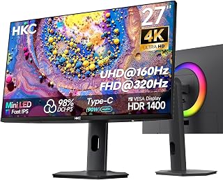 Compare HKC 27" Monitor 4K UHD VA Monitor UHD160Hz, FHD320Hz at KSA Price