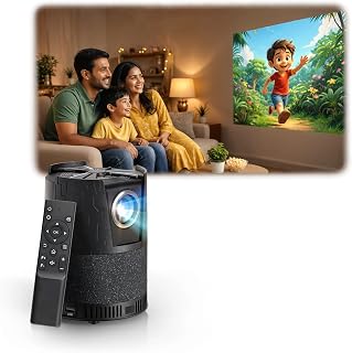Compare Portable Projector 4K 1080P Native, LED Home Theater Mini Projectors with WiFi6 and Bluetooth, Auto FocusKeystone,Builtin Android TV, Wireless Screen Cast with iPhone,Kids Educations Gaming Movies at KSA Price
