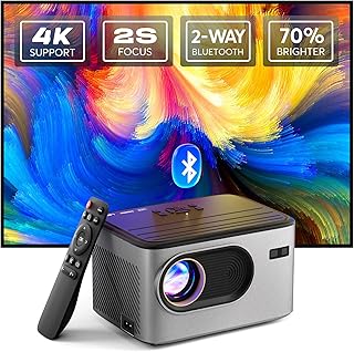 [2s Focus with Remote] 4K Projector, Native…