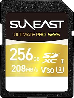 Compare SUNEAST Japan 256GB ULTIMATE PRO GOLD V30 U3 C10 UHSI S225 SDXC Memory Card Read: 208MBs Write: 170MBs with TLC NAND at KSA Price