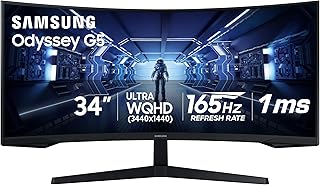 Samsung 34' Odyssey G5 Ultra-Wide Gaming Monitor…