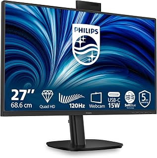 Compare Philips Monitor 27B2N3500JH 27 Inch 120Hz IPS Panel, 4ms GtG, Height Adjustable, Webcam, Speakers, USB Hub 2560x1440 HDMI 2X 2.1 TMDS DP 1x 1.2 Black at KSA Price