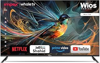 Compare IMPEX 75" 4K UHD QLED Smart TV with AI Voice Assistant powered by ChatGPT. Enjoy Netflix, Prime Video, Disney+, YouTube, Shahid. Dolby Audio, HDR, DualBand WiFi, 3 HDMI, 2 USB, 8GB storage  WIOS75Q at KSA Price