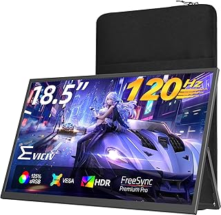 EVICIV Portable Monitor 18.5” | 120HZ 1ms Gaming Monitor…