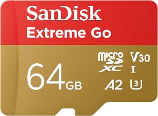 SanDisk 64GB Extreme Go micro SDXC Card + SD…