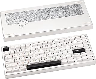 Compare WOBKEY Rainy 75 Aluminum Cocoa Switch Mechanical Keyboard with Superior Acoustics, Wired, BT, 2.4G wireless Connectivity Pro  Silver at KSA Price