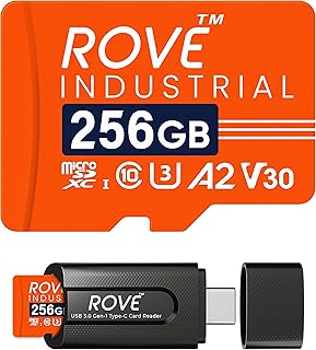 ROVE Industrial 256GB Micro SD Card with USB…