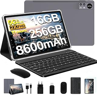 Compare fezawio 11 Inch Android Tablet 16GB + 256GB Keyboard + Mouse + Case Rose Gold at KSA Price