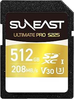 Compare SUNEAST Japan 512GB ULTIMATE PRO GOLD V30 U3 C10 UHSI S225 SDXC Memory Card Read: 208MBs Write: 170MBs with TLC NAND at KSA Price