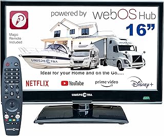 Compare Unispectra 16" Smart TV webOS Full HD 230V 24V Triple Tuner: Sat, Antenna, Cable TV, 3xHDMI, 2xUSB, Magic Remote. 12V TV for RVs, Caravans, Trucks, Vans, Boats at KSA Price