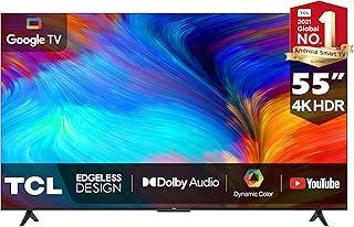 Compare TCL 55 Inch TV 4K LED HDR10 A55 Processor 60Hz Google TV  55T635 2022 Model, Black at KSA Price