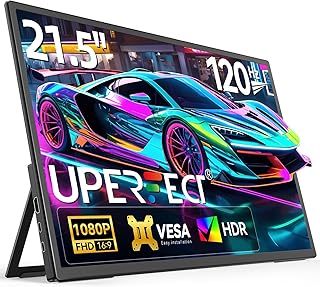 UPERFECT 21.5” 120HZ Portable Monitor w/Kickstand…