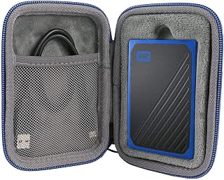Compare co2CREA Hard Case for WD My Passport Go Cobalt 500G1TB SSD, Black+Blue at KSA Price