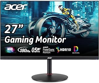 Compare Acer Nitro XV1 Gamer Monitor 27" WQHD 2560 x 1440 IPS Panel | 180Hz Refresh Rate | 1ms Response Time GTG | HDMI and DisplayPort Ports at KSA Price